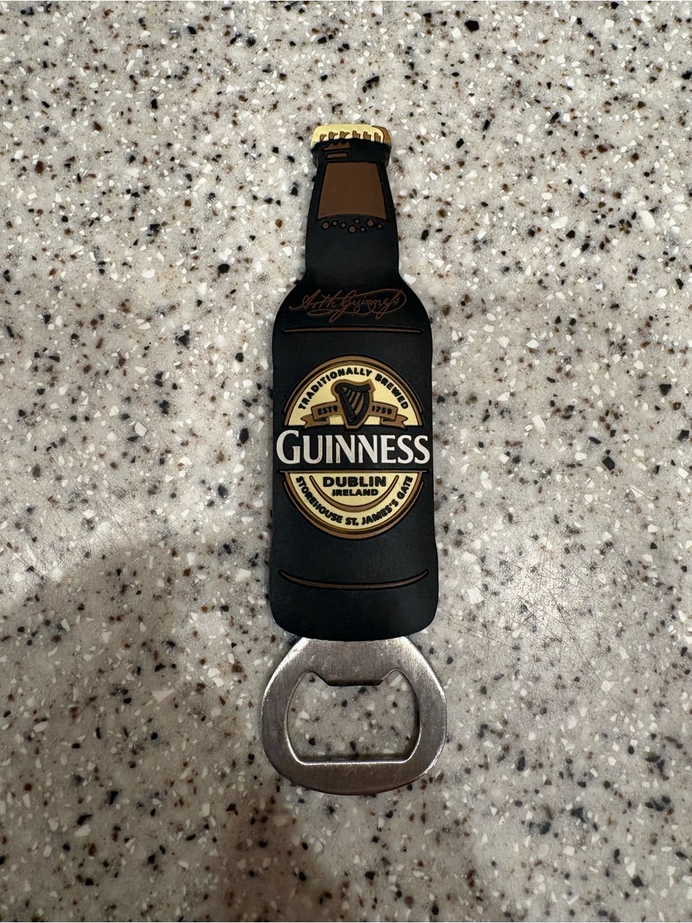 Guinness Extra Stout Bottle Opener Magnet Beer Saint James's Gate Dublin